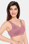 Juliet Double Layered Non-Wired Full Coverage Minimiser Bra - Onion Pink — thumbnail 3